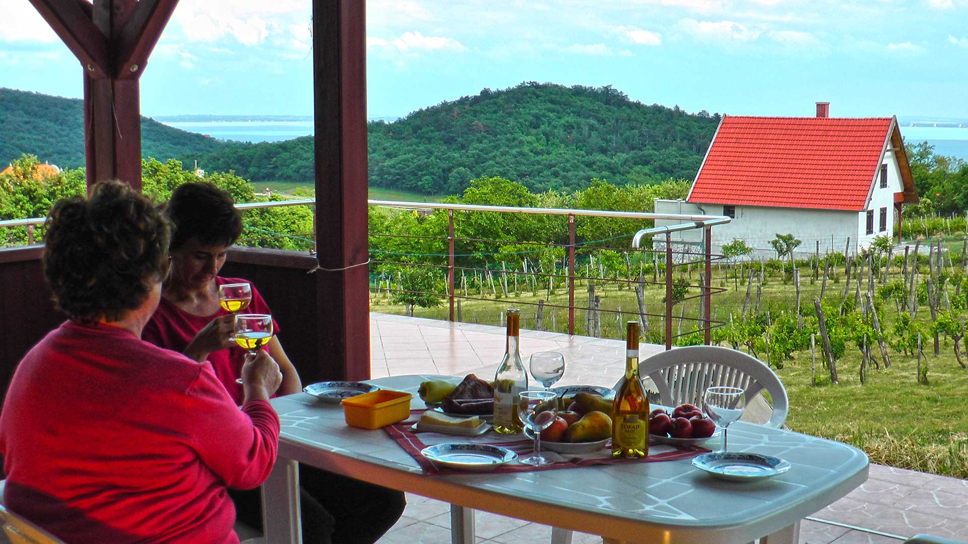 Panorámás présház-nyaraló a Balaton-felvidéken